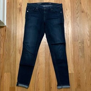 AG dark “the legging ankle” super skinny jeans